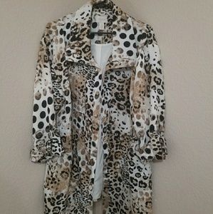 Leopard Print Chico's Long Blazer